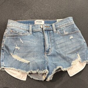 PINK Victoria's Secret Light Blue Jean Shorts